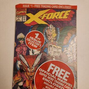 X-Force #1 (1991) Marvel Comics, Unsealed Pollybag without Trading Card, NM